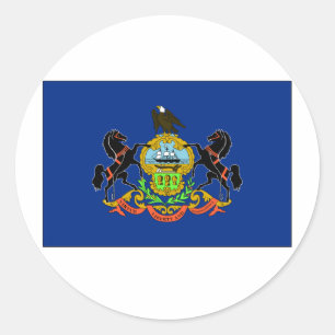 Pennsylvania State Flag Classic Round Sticker