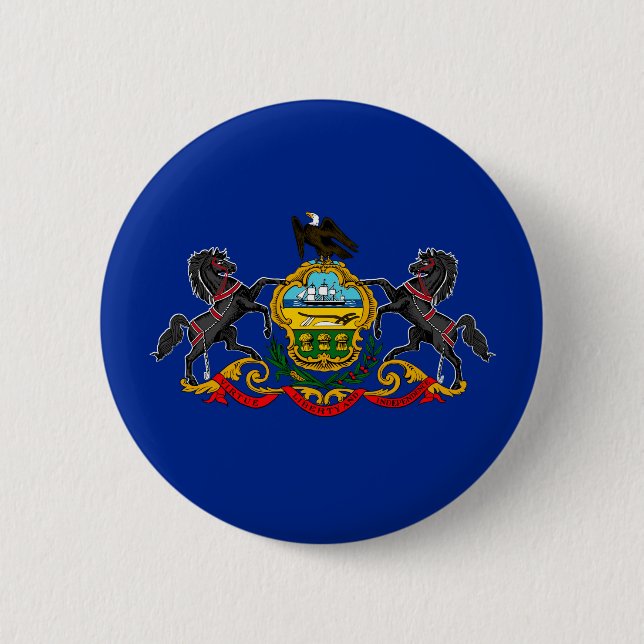 Pennsylvania State Flag Design 6 Cm Round Badge (Front)
