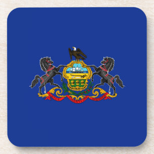 Pennsylvania State Flag Design Decor Coaster
