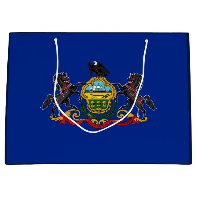 Pennsylvania State Flag Design Large Gift Bag (Front)