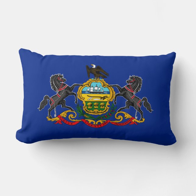 Pennsylvania State Flag Design Lumbar Cushion (Front)