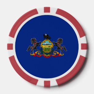 Pennsylvania State Flag Design Poker Chips