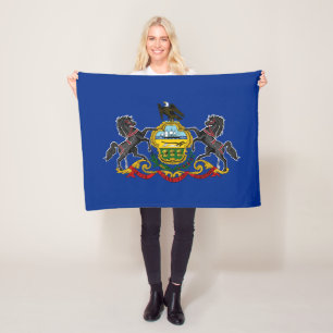 Pennsylvania State Flag Fleece Blanket