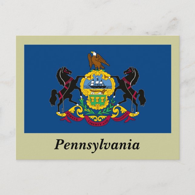 Pennsylvania State Flag Postcard (Front)