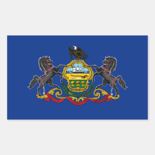 Pennsylvania State flag Rectangular Sticker