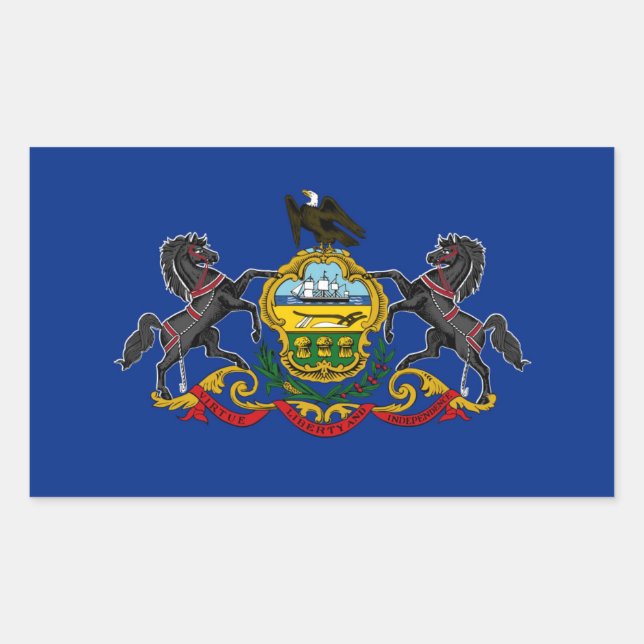 Pennsylvania State flag Rectangular Sticker (Front)