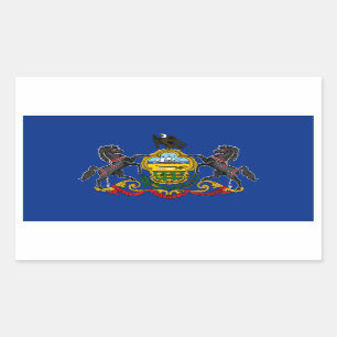 Pennsylvania State Flag, United States Rectangular Sticker