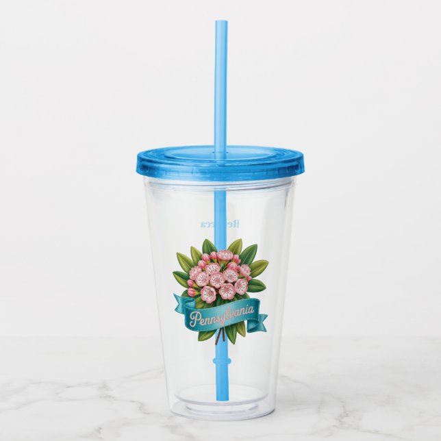 Pennsylvania State Flower Personalized Acrylic Tumbler (Front)
