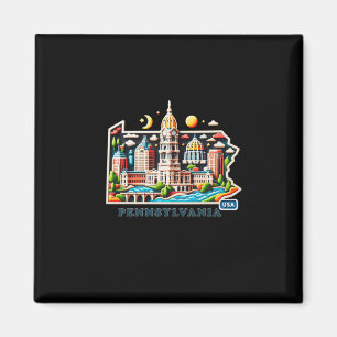 Pennsylvania State In Usa Sticker Magnet