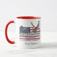Pennsylvania State Map United States Vintage USA