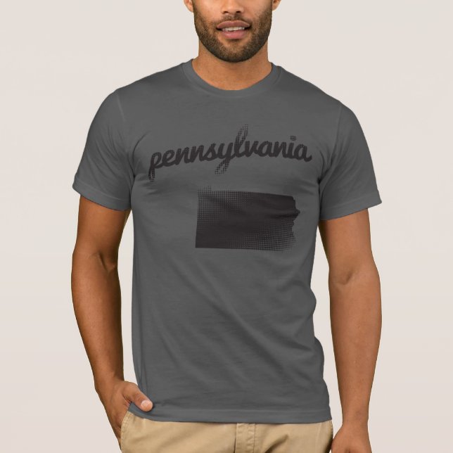 Pennsylvania State on Grey T-Shirt (Front)
