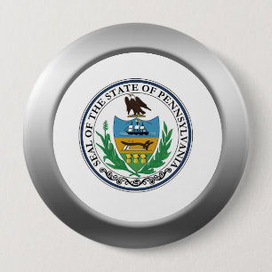 Pennsylvania State Seal 10 Cm Round Badge