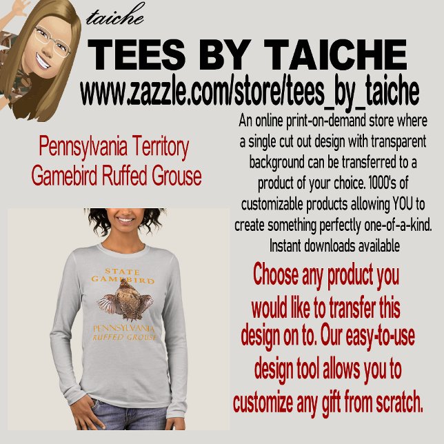 Pennsylvania Territory Gamebird Ruffed Grouse Tri-Blend Shirt (Creator Uploaded)