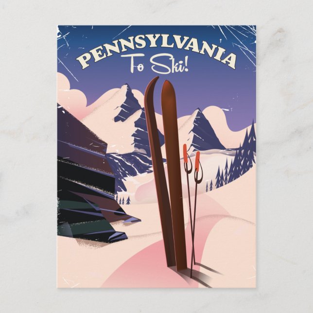 Pennsylvania To Ski Postcard (Front)