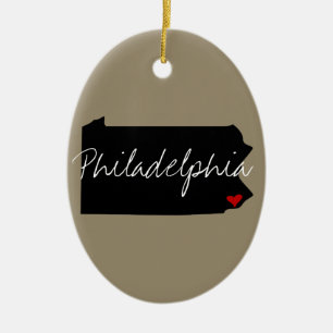 Pennsylvania Town Ceramic Tree Decoration
