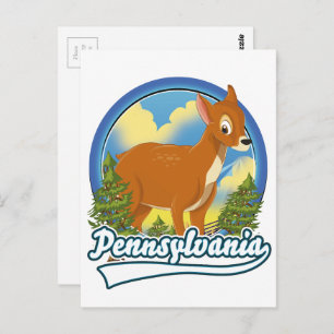Pennsylvania Travel logo Postcard