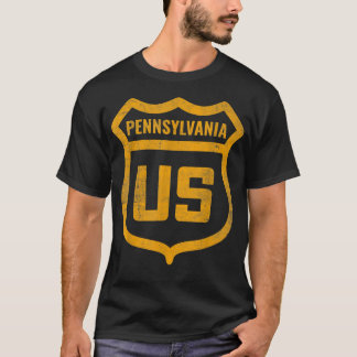 Pennsylvania - US highway distressed weathered loo T-Shirt