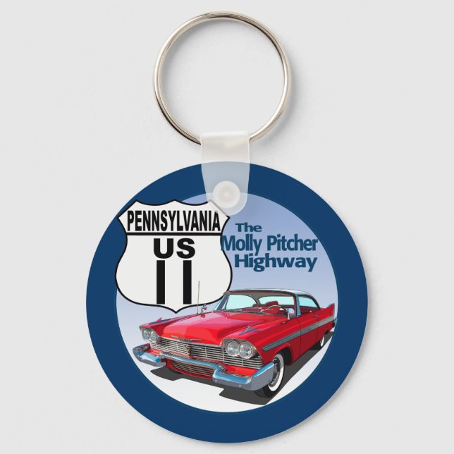 Pennsylvania US Route 11 - The Molly Pitcher Key Ring (Front)