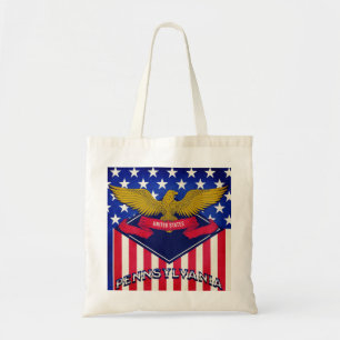 Pennsylvania USA Flag Tote Bag