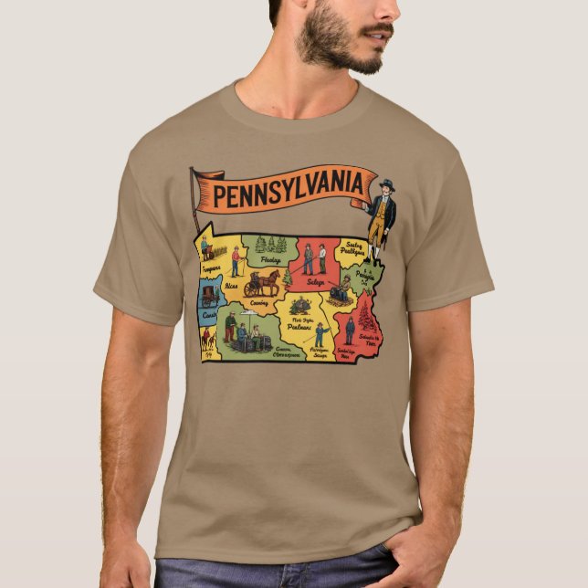 Pennsylvania - Vintage Tourism T-Shirt (Front)
