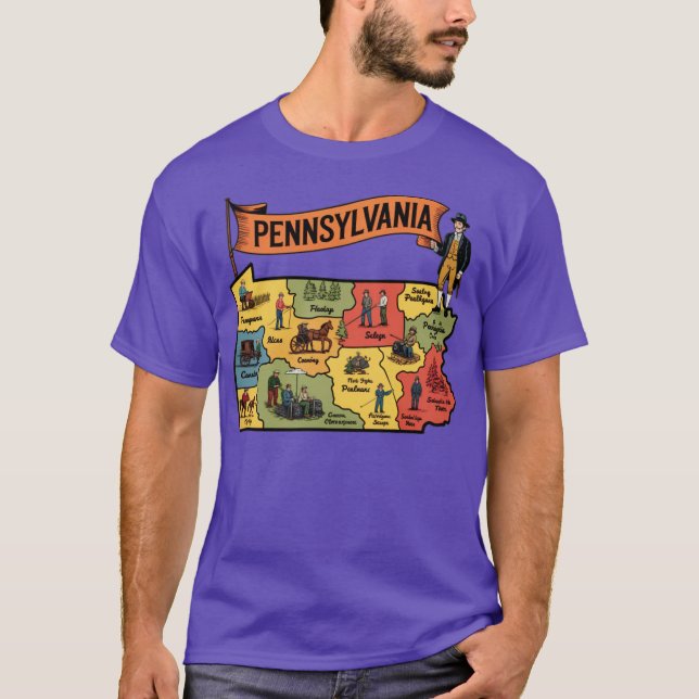 Pennsylvania - Vintage Tourism T-Shirt (Front)