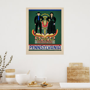 Pennsylvania, vintage travel poster, poster