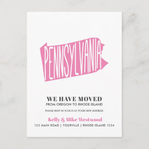 PENNSYLVANIA We've moved New address New Home Postcard