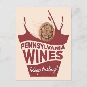 Pennsylvania Wines Keystone State Post Card