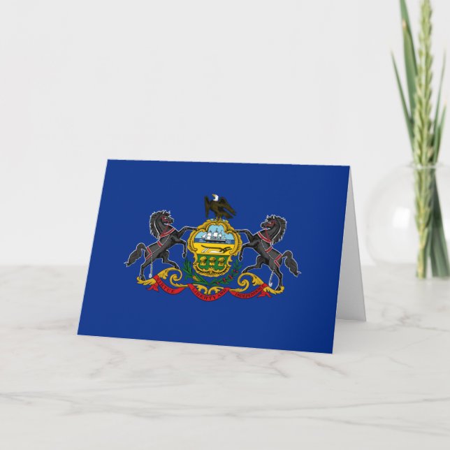 Pennsylvanian Flag, Flag of Pennsylvania Card (Front)