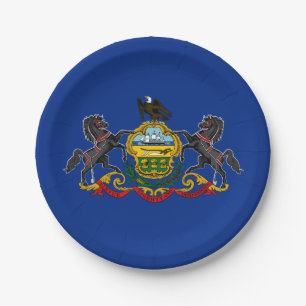 Pennsylvanian Flag Paper Plate