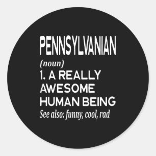 Pennsylvanian Pennsylvania Pa Philly Philadelphia Classic Round Sticker