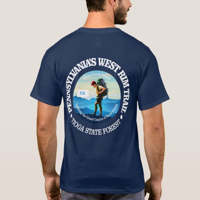 Pennsylvania's West Rim Trail T-Shirt (Back)
