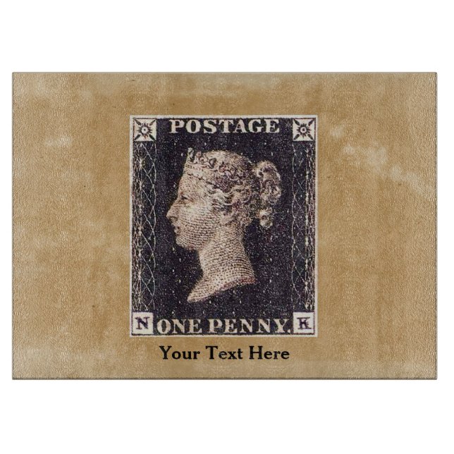 Penny Black Postage Stamp Cutting Board (Front)
