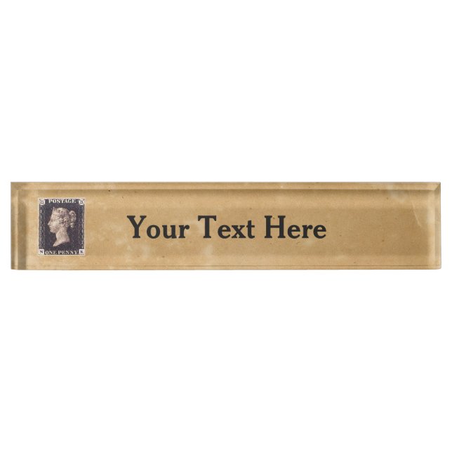Penny Black Postage Stamp Nameplate (Front)