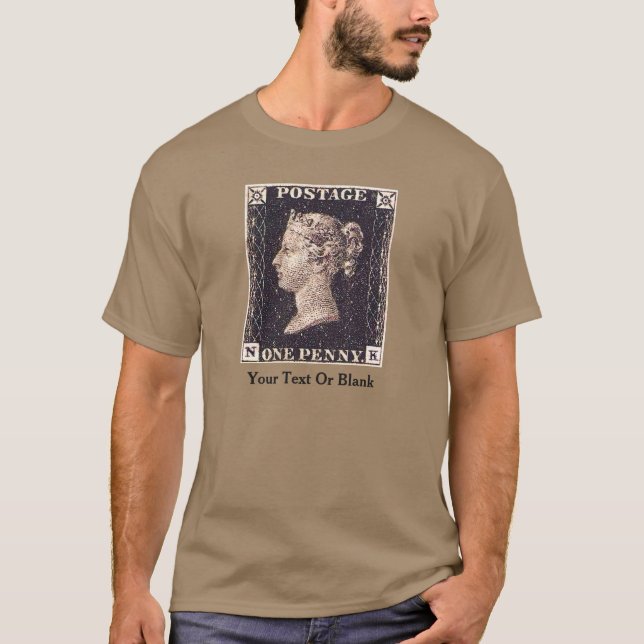 Penny Black Postage Stamp T-Shirt (Front)