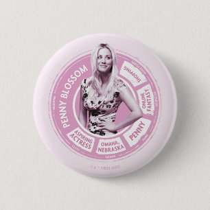 Penny Blossom Info Graphic 6 Cm Round Badge