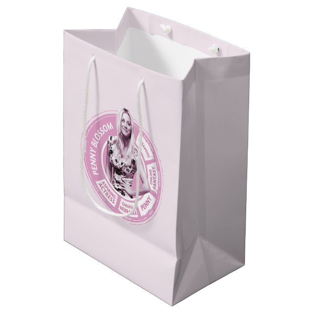 Penny Blossom Info Graphic Medium Gift Bag (Front Angled)