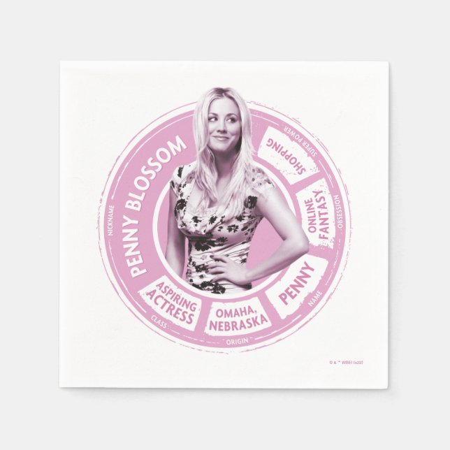 Penny Blossom Info Graphic Napkin (Front)