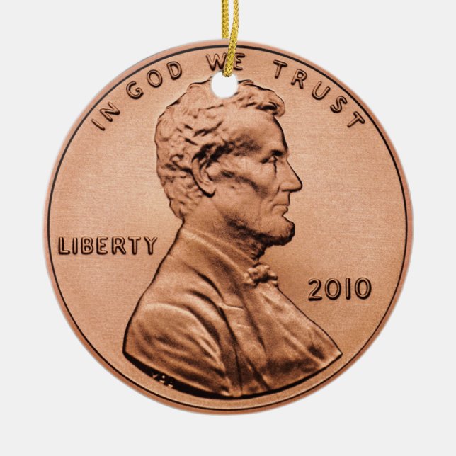 Penny Ceramic Tree Decoration (Front)