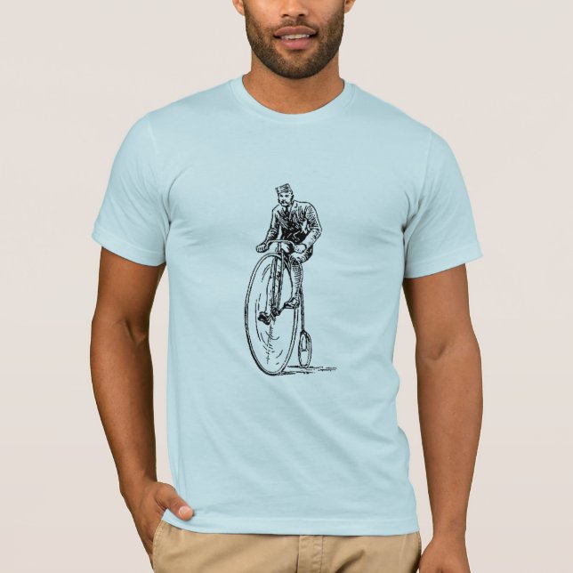 Penny farthing Bike Bicycle Guy T-Shirt (Front)