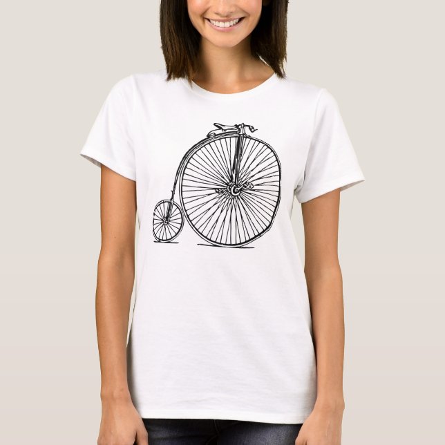 Penny Farthing - Black T-Shirt (Front)