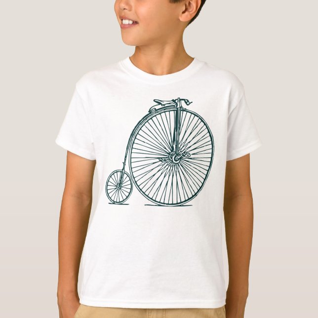 Penny Farthing - Dark Green T-Shirt (Front)