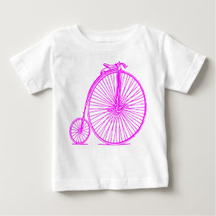 Penny Farthing - Magenta Baby T-Shirt