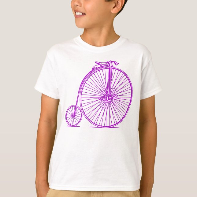 Penny Farthing - Purple T-Shirt (Front)