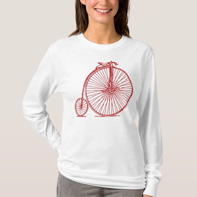 Penny Farthing - Ruby Red T-Shirt (Front)