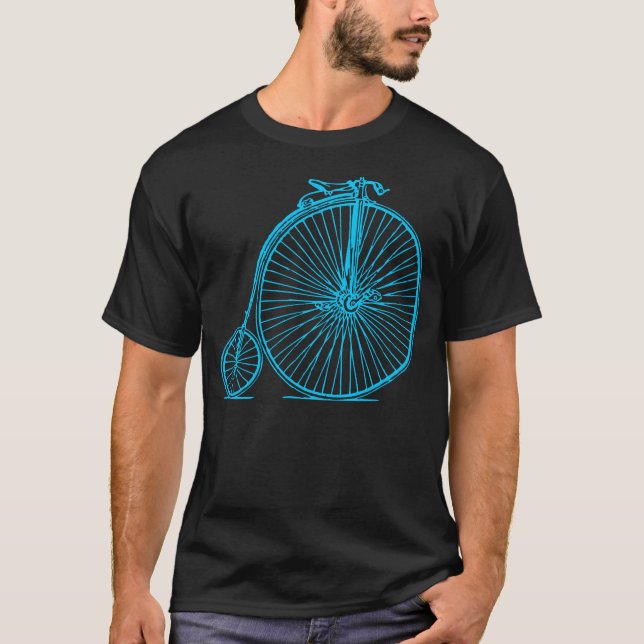 Penny Farthing - Sky Blue T-Shirt (Front)