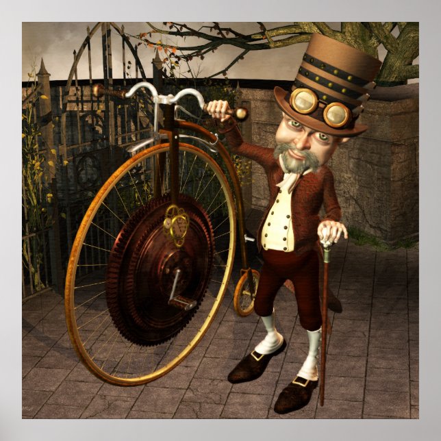 Penny Farthing Steampunk Print (Front)