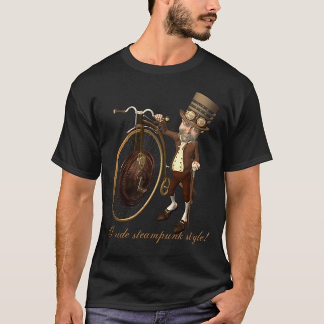 Penny Farthing Steampunk T-Shirt (Front)