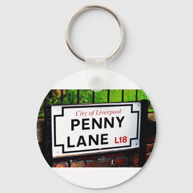 penny lane Liverpool England sign Key Ring (Front)