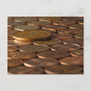 Penny Pennies Coins Money Postcard